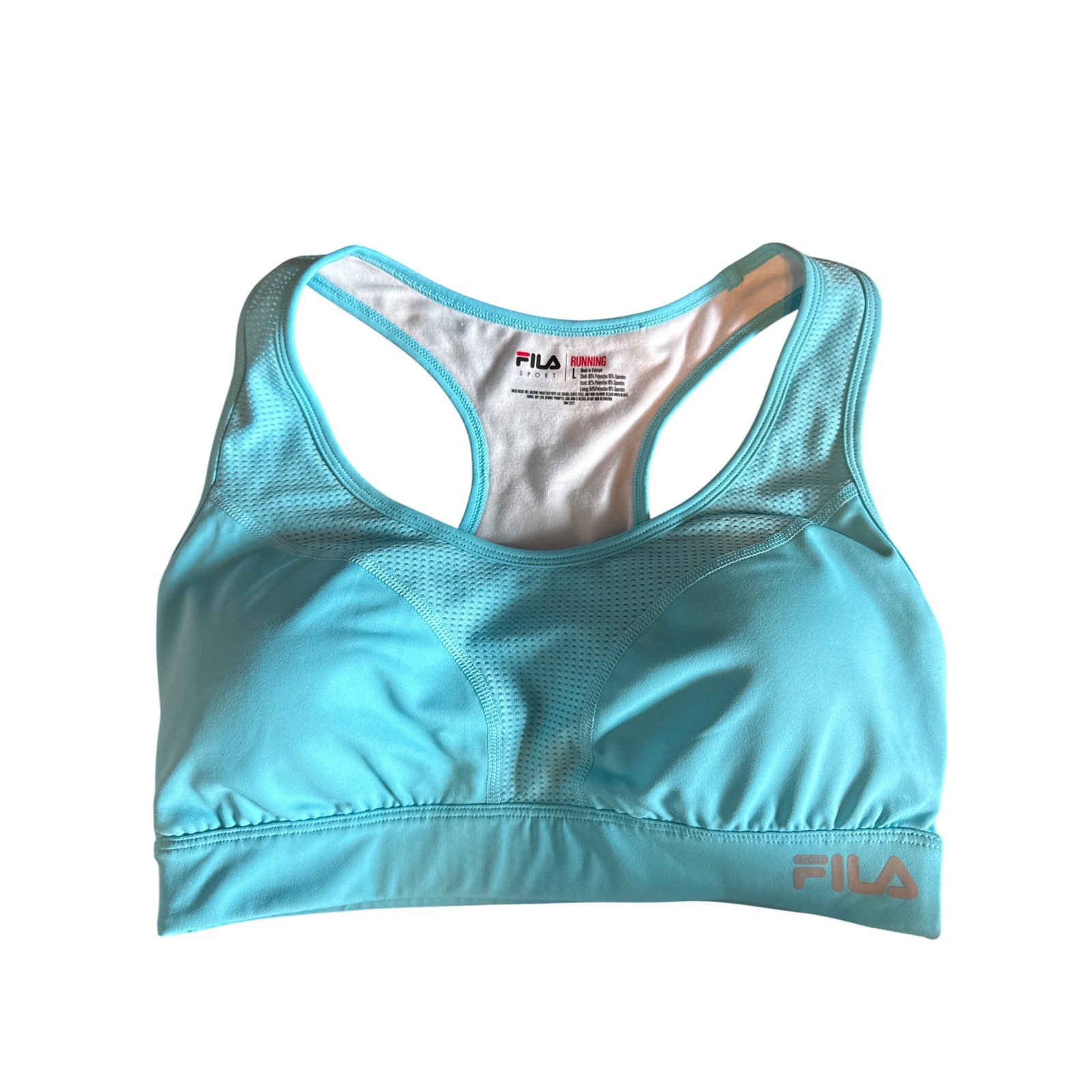Fila Sport Running Bra Light Support Activewear Workout Turquoise Size Large